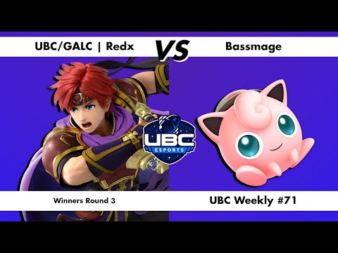 UBC Weekly #71 Winners Round 3 - UBC/GALC Redx (Roy) Vs. Bassmage (Jigglypuff) - SSBU