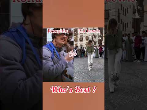 Cristiano Ronaldo Vs Lia Lewis New Football Challenge In Public TikToks #shorts