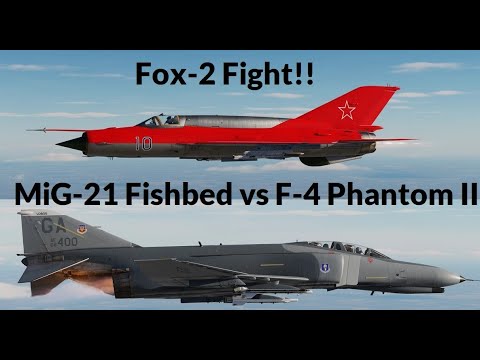 MiG-21 Fishbed vs F-4 Phantom Fox-2 Fight! DCS