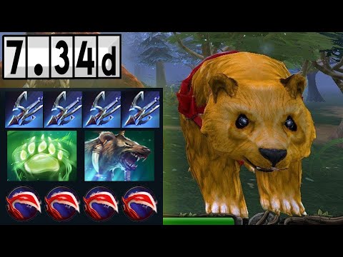 Lone Druid - Mid Lane Vs. BATRIDER! [Full Match Gameplay Dota 2] 7.34d