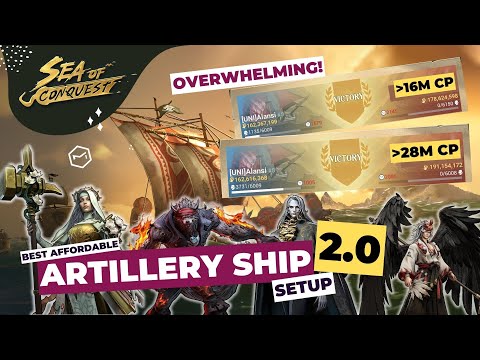 Sea of Conquest: Best Affordable Artillery Ship Build | Heroes, Trinkets, Ship Parts, Setup Guide