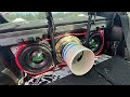 2 12 SUBWOOFERS TEAR UP THIS SUBARU