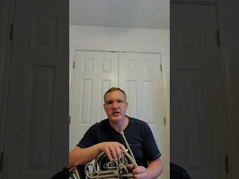French horn Beginner Band warm ups - 3 note lip slurs.
