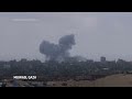 Smoke plumes visible in direction of Rafah in Gaza Strip - Video