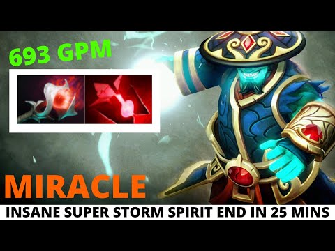 MIRACLE SUPER STORM SPIRIT END IN 25 MINS FULL GAMEPLAY DOTA2 TV