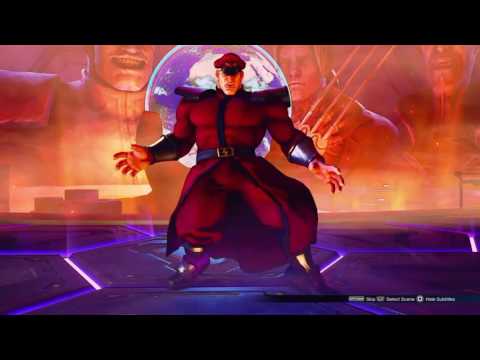 Ryu vs M. Bison - Street Fighter V  Story Mode final boss fight