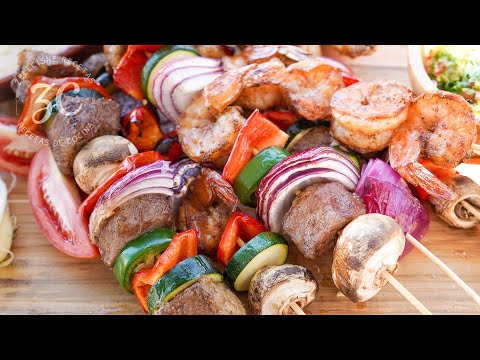 Brochetas Mar y Tierra 🌊🏝️ | Brochetas de Camaron 🦐 y Carne 🥩