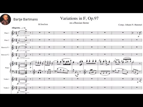 Johann Nepomuk Hummel - Variations over a Russian Song, Op. 97 (1822)