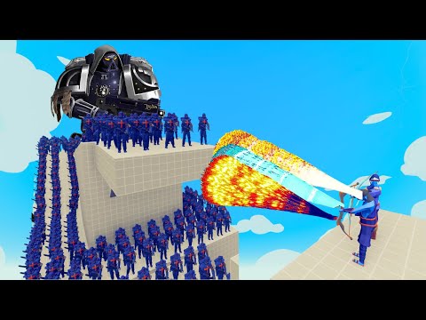100x SPACE MARINE + 2x GIANT vs 3x EVERY GOD - Totally Accurate Battle Simulator (TABS)