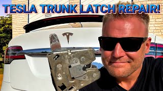 Tesla Model X Trunk Latch & Cinch Motor Replacement: HOW TO | DIY
