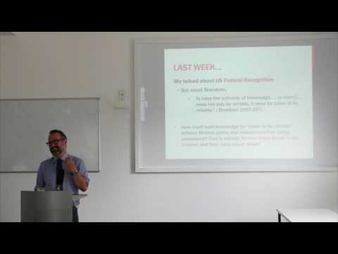 Jensen Memorial Lecture 2016 - JD PhD Justin B. Richland: REPATRIATING ANTHROPOLOGY 5/6