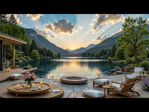 Relaxing Piano Music for Studying 🌿 Summer Morning at a Lakeside Porch