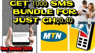 MTN GHANA: Get 1000 SMS Bundle For Just Gh¢0.40 Pesewas