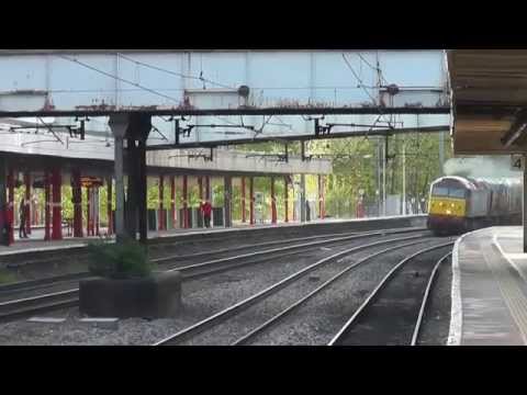 57002 with 20308/20305/37606 DIT, 6k73 Sellafield - Crewe flasks, 19th May 2015