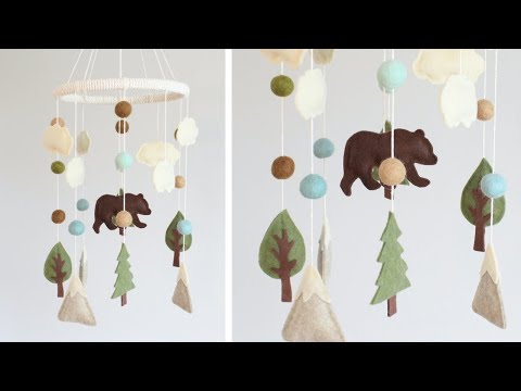 DIY Baby Mobile | Nursery Decor | Handmade Mobile Woodland Theme