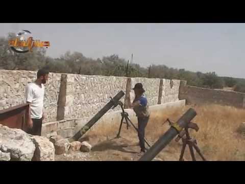 استهداف معسكر القرميد بواسطة قذائف الهاون من قبل جيش الشام أثناء معركة السيطرة على وادي الضيف