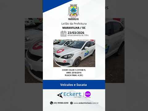 Leilão de veículos e sucatas da Prefeitura de Maravilha/SC #leilao