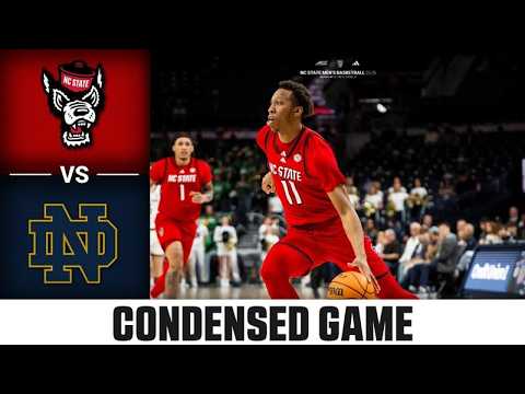 NC State vs. Notre Dame Condensed Game | 2025-26 ACC Men's Basketball