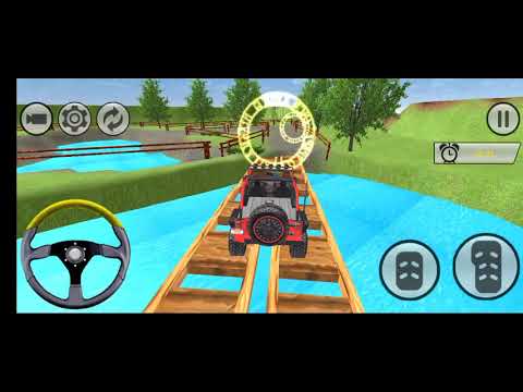 CAR GAME|Off-road, red car driving on the mountain in very difficult narrow way- Android gameplay #1