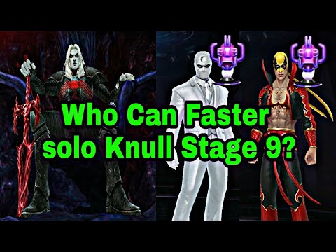 Iron Fist VS Moon Knight Comparison Against Knull Stage 9 - Marvel Future Fight
