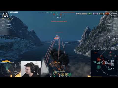 World of Warships - 2v4 turning the tide & using land to my advantage