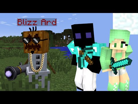 Hunting the custom blizzard mob on Multiplayer Minecraft