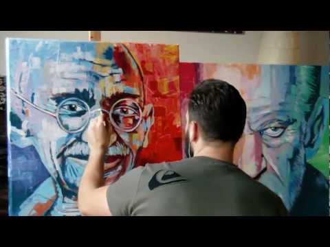 Gandhi Porträt (Roberts Artwork)