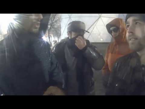"He Will Not Divide Us" 4 Guys In The Rain