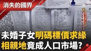 經濟壓力大不想婚！中國相親角驚見「未婚子女明碼標價」像人口市場 年輕人靠買綠色植物解「焦綠」｜李文儀 主持｜【消失的國界PART1】20260913｜#三立新聞