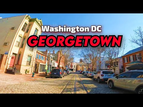 Georgetown (Washington, D.C.) 4K60fps | Driving tour January 2022