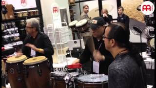 MEINL at NAMM 2013 Luis Conte, Freddie Miranda Jr. and Ramses Araya Percussion Jam