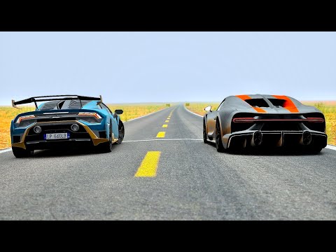 Lamborghini Huracan STO vs Bugatti Chiron Super Sport 300+ at Desert Drag Race