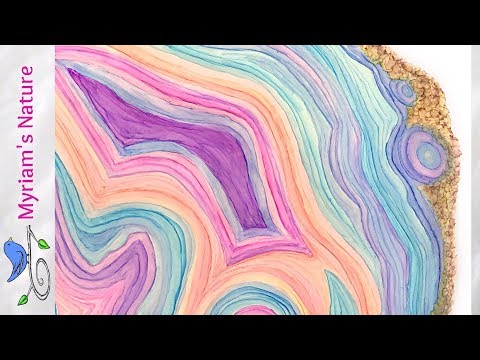125]  Alcohol Ink Geode on an Awesome Hardboard Panel  - Tutorial -  Ampersand Artist Panel Video