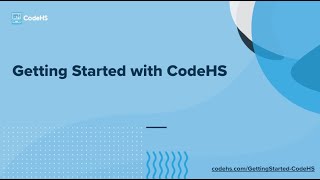 Getting Started with CodeHS thumbnail