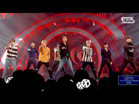 “强大”EXO  -  LOTTO（大声）@ Popular Inkigayo 20160828
