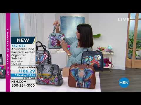 Anuschka – Handbemalte Leder-Organizer-Tasche