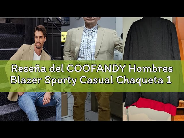 Vídeo relacionado con COOFANDY Chaqueta de hombre con estructura deportiva, chaqueta de blazer de ocio, chaqueta de negocios, chaqueta de traje con 1 botón, unicolor, ajuste regular, azul, M