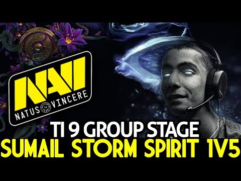 SUMAIL Storm Spirit 1v5 - EG VS NAVI - Ti 9 Group Stage Dota 2