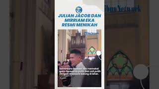 Pasangan Selebriti Julian Jacob dan Mirriam Eka Resmi Menikah, Ucap Janji Suci di Gereja Katedral