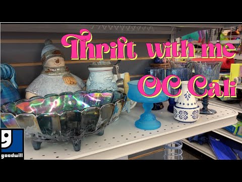 GOODWILL OC California thrift shop with me for awesome vintage haul, decor, and useful items