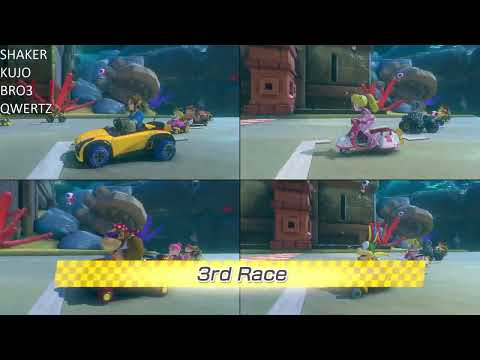 brobrobro27 vs qwertz143 vs Kujo vs Shaker - Otaku Festival Mario Kart 8
