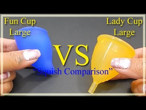 Fun Cup LG vs Lady Cup LG "Squish" - Menstrual Cups