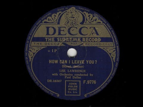 Lee Lawrence  - How can I leave you  - Vanity
