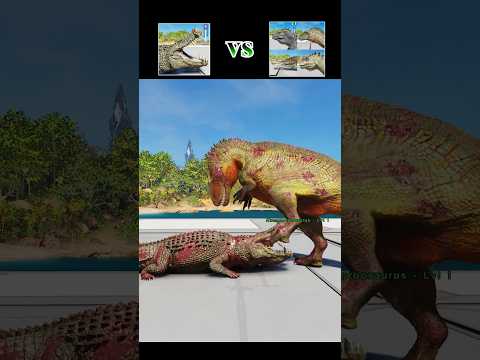 Deinosuchus VS ARK Dinosaurs #ark #dinosaurs #acrocanthosaurus