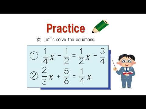 中1＿一次方程式＿分数を含む方程式（英語版）