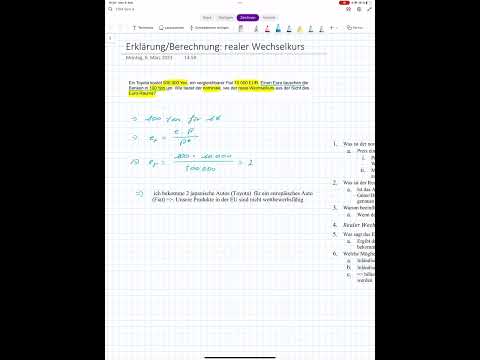 Erklärung/Berechnung: realer und nominaler Wechselkurs