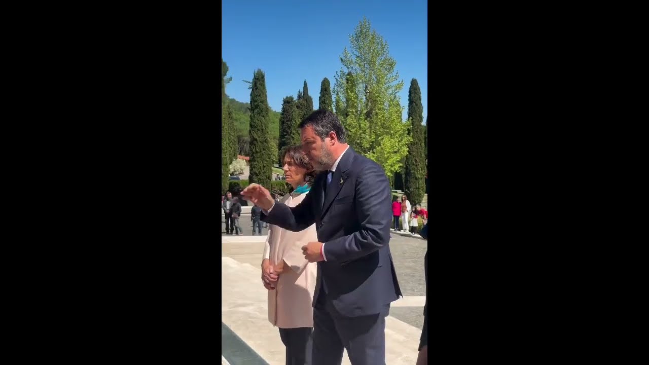 25 APRILE, SALVINI IN VISITA AL CIMITERO AMERICANO DI FIRENZE
