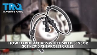 How to Replace ABS Wheel Speed Sensor 2011-2015 Chevrolet Cruze