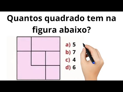 PENSE RÁPIDO: Quantos quadrados tem na figura?