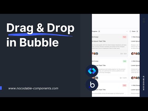 Drag & Drop in Bubble.io - Easy 10 minutes guide｜Bubble.io tutorials